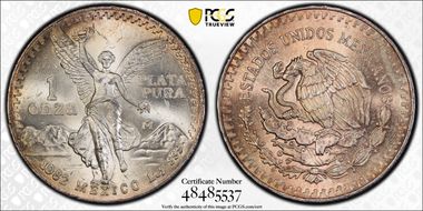 1982-Mo Onza Libertad Ag MS66