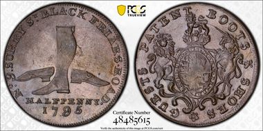 1795 Tk 1/2D DH-308 Middlesex, Guest's MS62BN