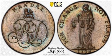 1794 Tk 1/2D DH-4a Westmoreland MS63BN