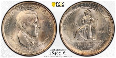 1936-D 50C Cincinnati MS65