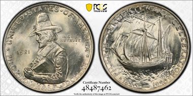 1921 50C Pilgrim MS65