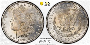 1878 7/8TF $1 Weak MS64