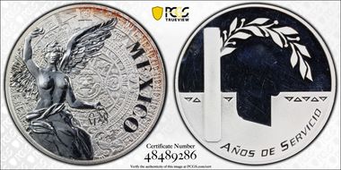 No Date-Mo Medal For Years of Service Ag PR66DCAM