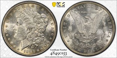 1887 $1 MS62