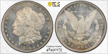 1878 8TF $1 VAM 15, Doubled Liberty MS63