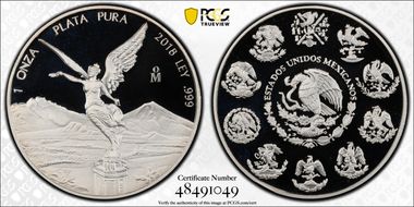 2018-Mo Onza Libertad Ag PR69DCAM
