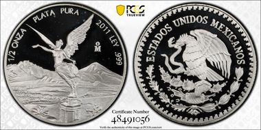 2011-Mo 1/2 oz Libertad Ag PR66DCAM