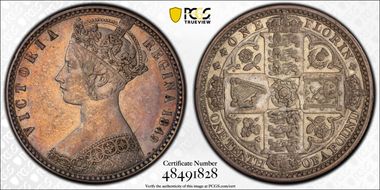 1849 Florin S-3890 AU50