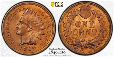 1909 1C Indian MS65RB