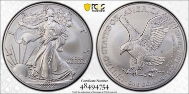 2022-W $1 Burnished Silver Eagle SP70