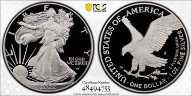 2022-S $1 Silver Eagle PR70DCAM