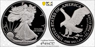 2023-W $1 Silver Eagle PR70DCAM