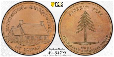 (c.1860) Token Sage's Historical No. 10 Cu Liberty Tree MS62BN