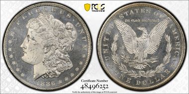 1886 $1 MS64PL