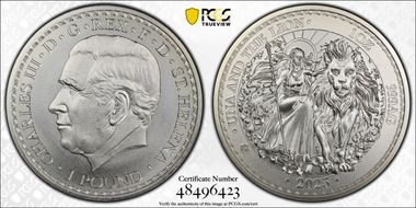 2023 £1 Una and the Lion 1oz Ag MS69