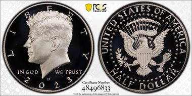 2023-S 50C Silver First Strike PR70DCAM