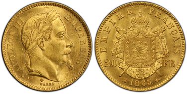 1865-BB 20 Fr Gad-1062 F-532 MS64