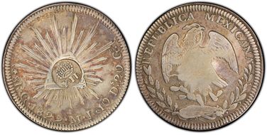 (1834-37) 8 R C/M on Mex 8R KM-377.8 VF35