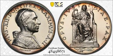 (1940) Medal Rinaldi-134 Ag Anno II SP63