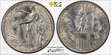 1915-S 50C Panama-Pacific MS66