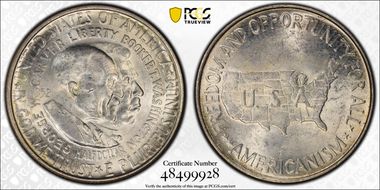 1952 50C Washington-Carver MS64