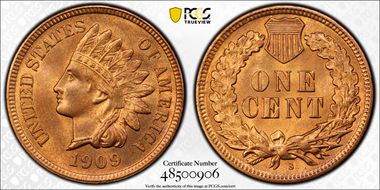 1909-S 1C Indian MS66RD