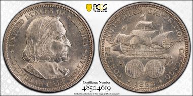 1892 50C Columbian MS63