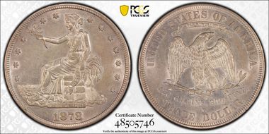 1878-S T$1 Trade AU55
