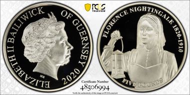 2020 £5 Florence Nightingale PR69DCAM