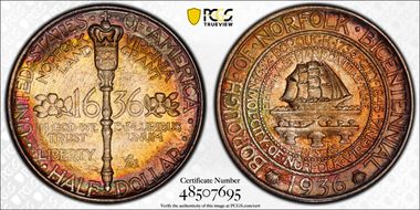 1936 50C Norfolk MS68