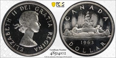 1963 S$1 PL67CAM