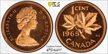 1965 1C Type 3, Lg Beads, Bl 5 PL65CAM