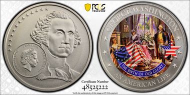 2021 $2 Birth of Old Glory Life of George Washington MS70