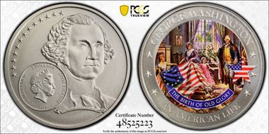 2021 $2 Birth of Old Glory Life of George Washington MS70