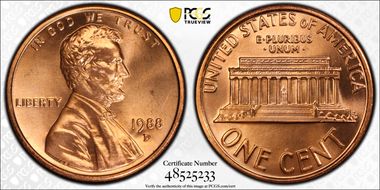 1988-D 1C MS66RD