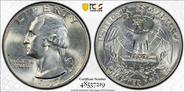 1947 25C DDO FS-101 MS64