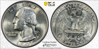 1947 25C DDO FS-101 MS64