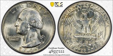 1949-D/D 25C RPM FS-501 MS63