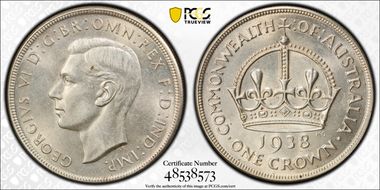1938 Crown KM-34  Ag MS62