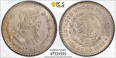1962-Mo Peso KM-459 MS65