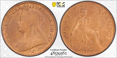 1900 1D S-3961 MS62BN