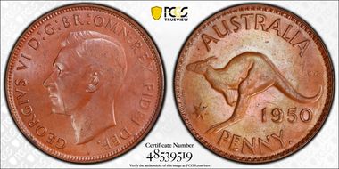 1950 Y. (p) 1D MS63BN