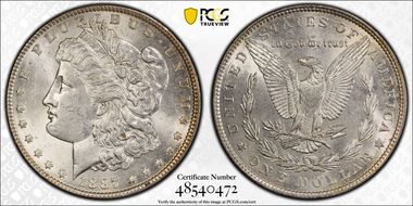 1887 $1 AU58