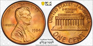 1984 1C Doubled Die Obverse MS68+ RD