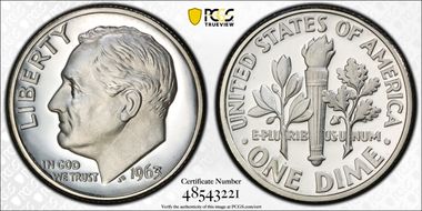 1963 10C PR69DCAM