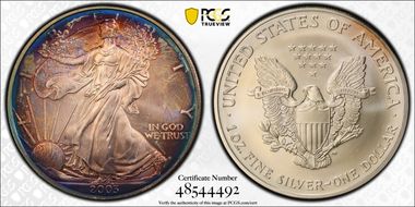 2003 $1 Silver Eagle MS67