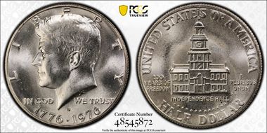 1976-S 50C Silver MS66