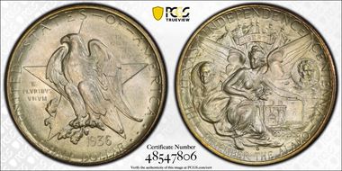 1936-D 50C Texas MS67+