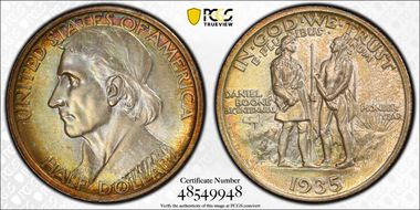 1935 50C Boone MS67+