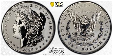 2023-S $1 Morgan Dollar Rev PR Two-Coin Reverse Proof Set PR69